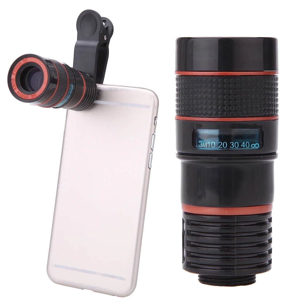 2017 5in1 Phone Camera Lens Kit 8x Telephoto Fisheye Wide Angle Macro Mini Tripod For iPhone 6 6s 7 8 Plus Smartphone|fisheye wide angle macro|camera