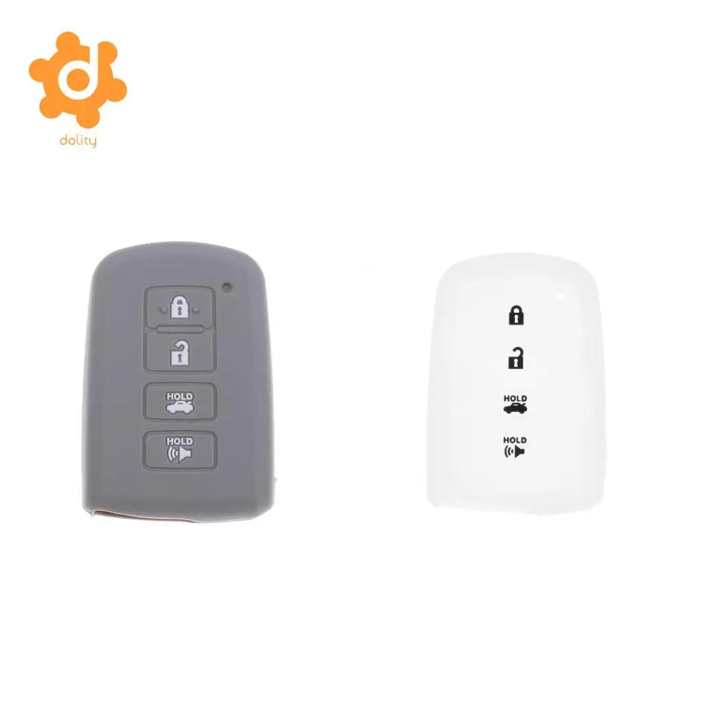 2X Силиконовый чехол для автомобильного ключа Toyota RAV 4 Clear + серый|car key case cover|fob