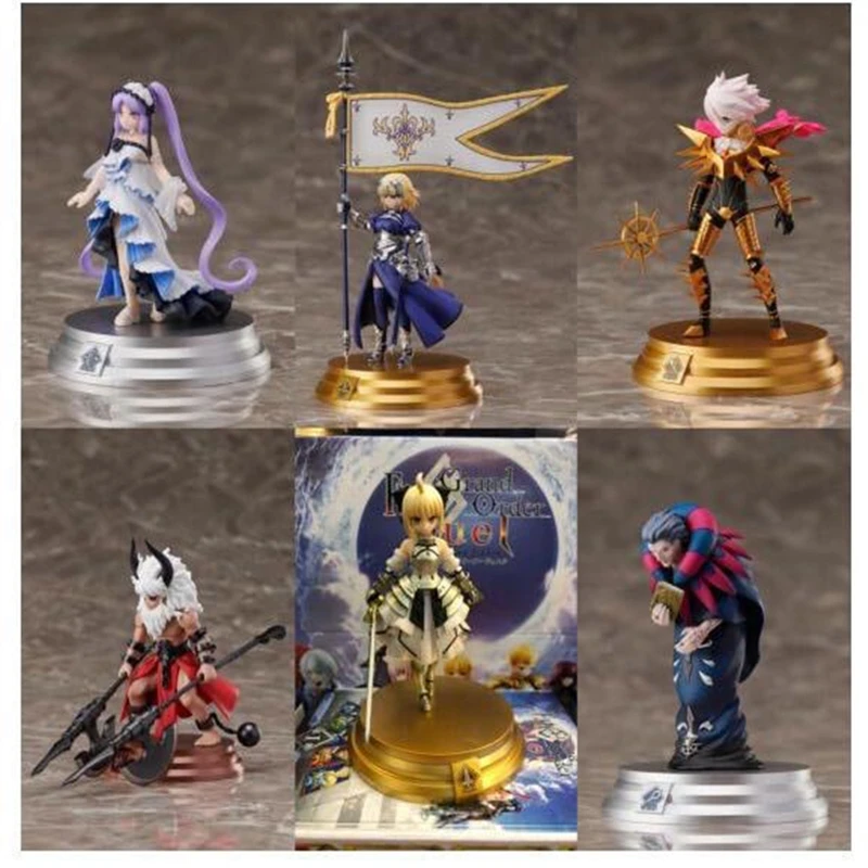 

Anime Figure Fate Grand Order FGO Saber Jeanne d'Arc Ruler PVC Action Figure Statue Collection Model Kids Toys Doll 6pcs/set