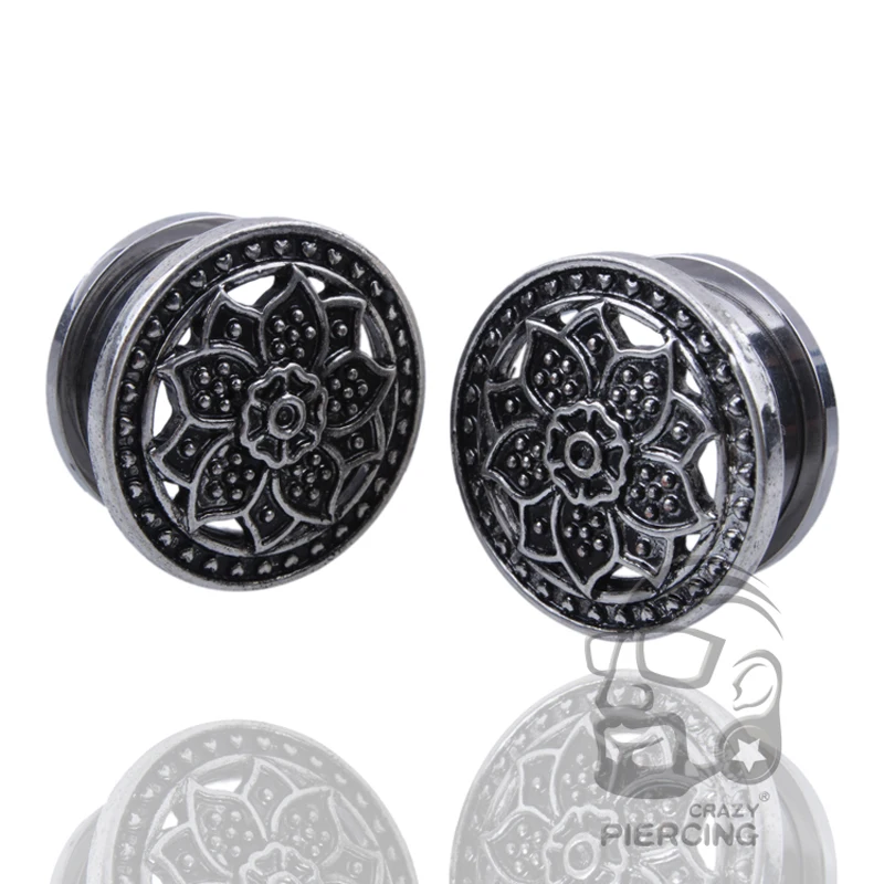 Новый винт из нержавеющей стали пирсинг для тоннелей на теле ювелирные изделия