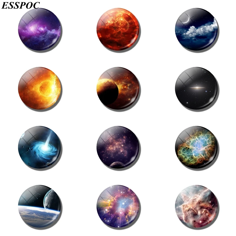 Стеклянный кабошон с изображением Галактики туманности красивая Вселенная небо