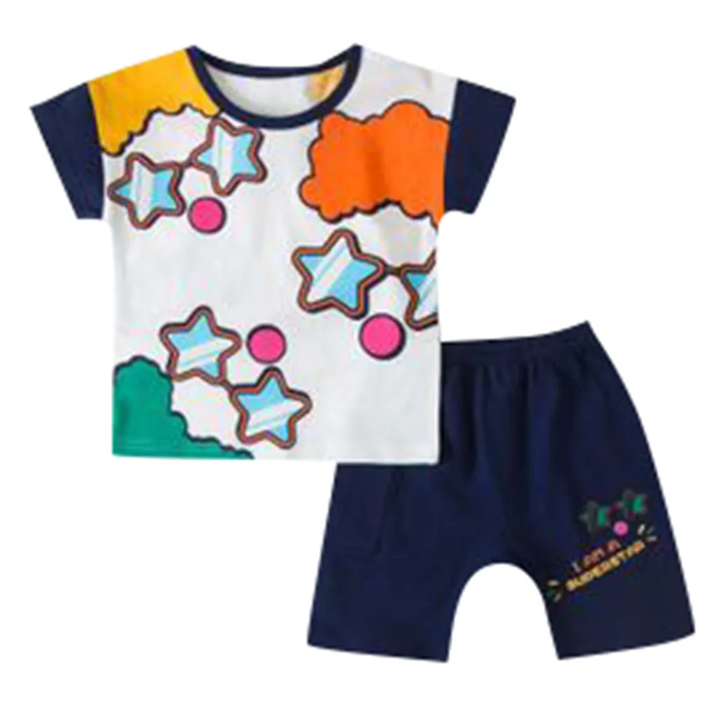 pyjamas kids cotton toddler cartoon children pajamas sets for baby girls boys short sleeve summer sleepwear pyjama infant | Детская