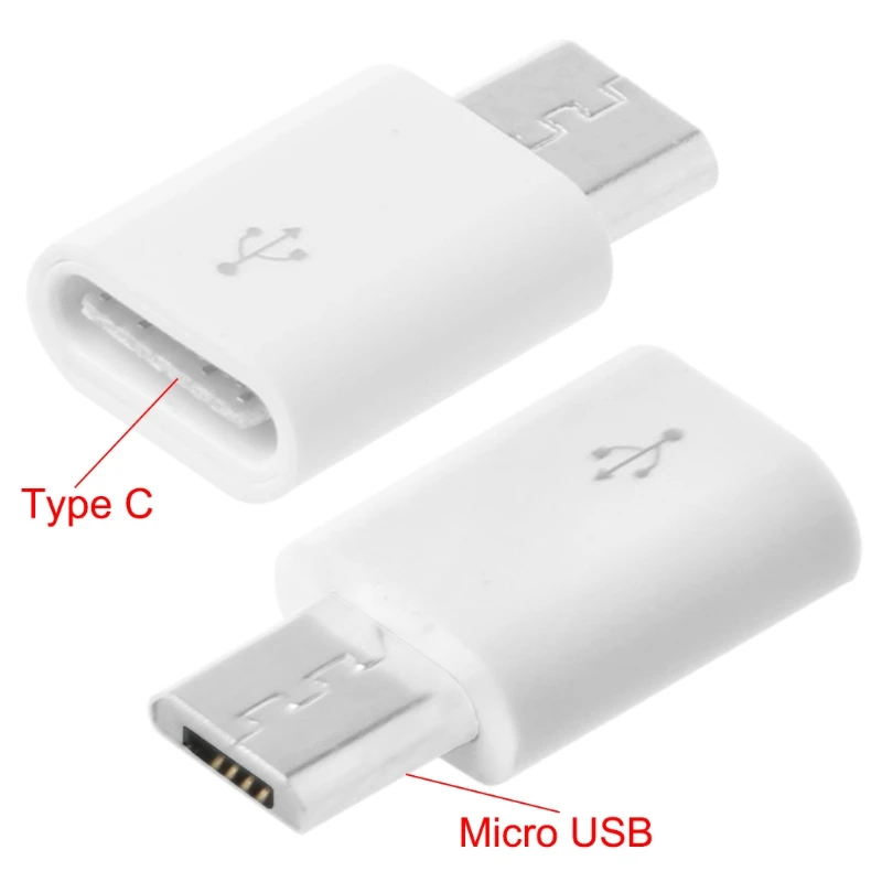 Белый короткий USB 3,1 Тип C женское устройство для Micro USB разъем адаптера
