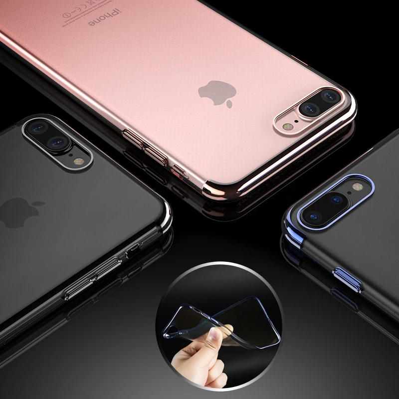 Прозрачный силиконовый чехол FLOVEME для iPhone 8 7 6 6s Plus ультра тонкие Чехлы мягкий |