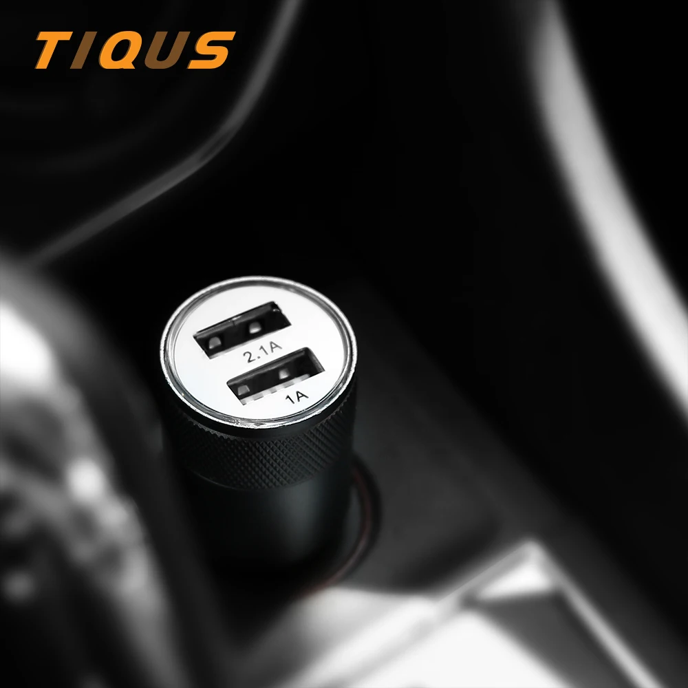TIQUS Car Charger Dual USB 5V 2.1A For Iphone X 8 7 Plus Mobile Phone Universal 2-Port Adapter Samsung S8 Cigar Socket | Мобильные