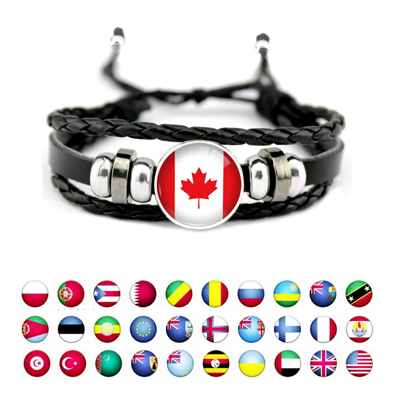 Браслет для мужчин и женщин из Камеруна Эквадора Нидерландов Норвегии Перу США