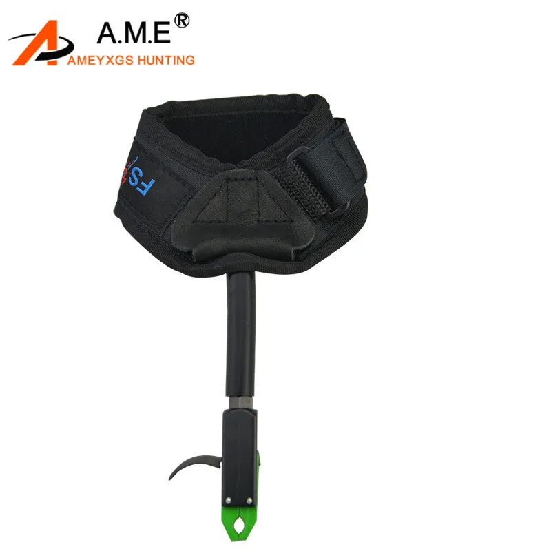 

1pc Archery Outdoor Black Color Caliper Release Aid Compound Bow Release Wristband For Hunting Shooting Sports Accessories
