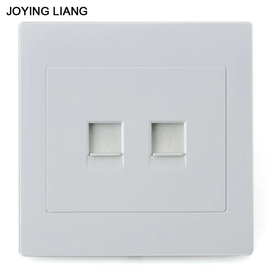 JOYING LIANG двойная интернет розетка Белая настенная ПК Панель компьютерная розетка