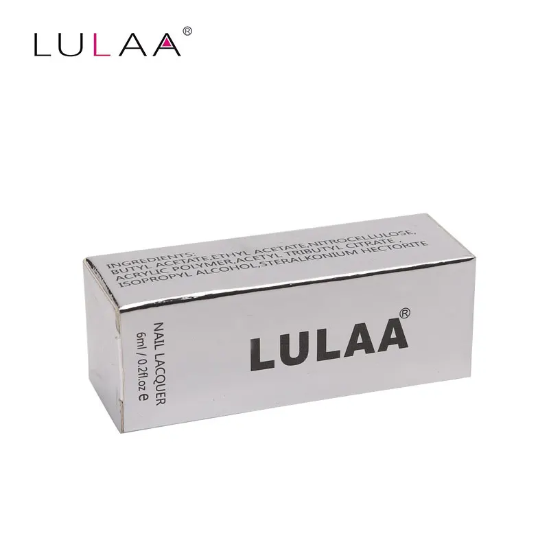 LULAA 5 цветов лак для ногтей металлик Стойкий матовый эффект макияжа Серебряный