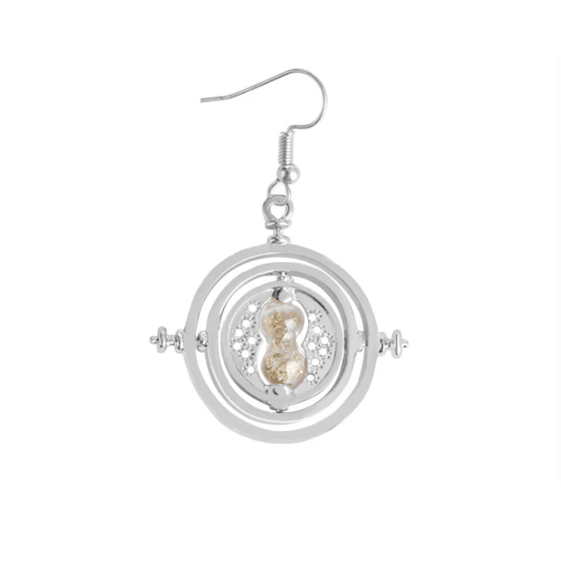 Time Turner Earrings Hermione Earring for Girl Women jewelry Hourglass Potter silver tone and gold | Украшения и аксессуары