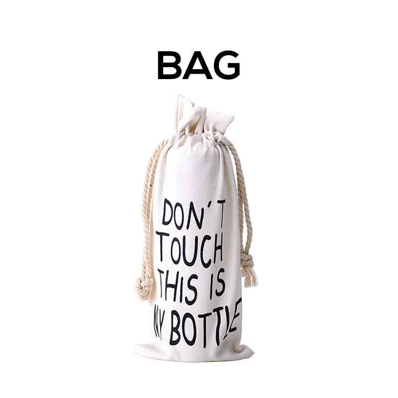 The Bag Новинка, My bottle, квадратные пластиковые бутылки для воды, для питья, 500 мл, бутылка для воды с веревкой, прозрачная или матовая, Спортивная, корейский стиль - Цвет: The Bag