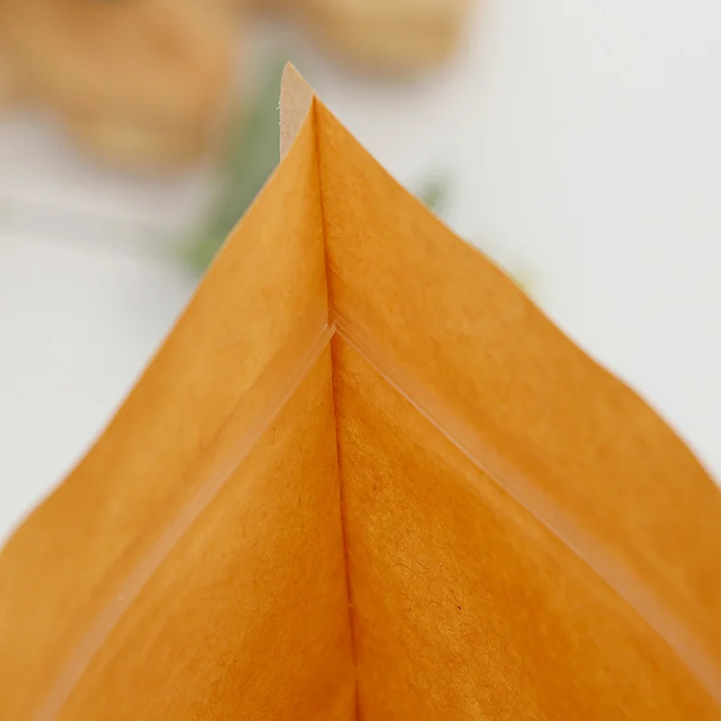 Оптовая продажа 100 шт./лот коричневый Ziplock крафт бумага мешки для окон Подарочные