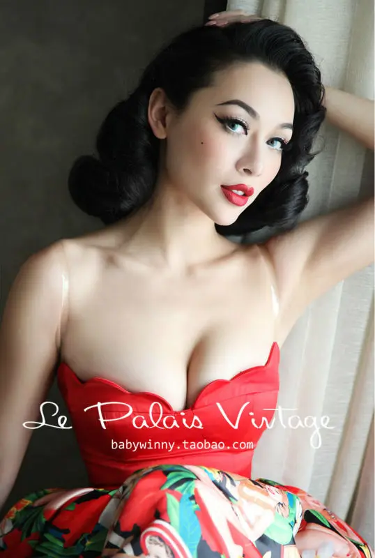 Бесплатная доставка Le Palais Pin Up Винтаж Limited сладкий цветок цвет оболочки корсаж