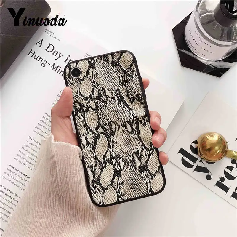 Yinuoda чехол для телефона из змеиной кожи iPhone 6S 6plus 7 7plus 8 8Plus X Xs MAX 5 5S XR 11 pro max |