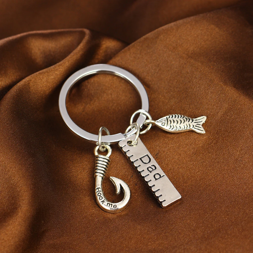 Брелок для ключей папа милый мини брелок с линейкой семейная любовь отцы кольцо