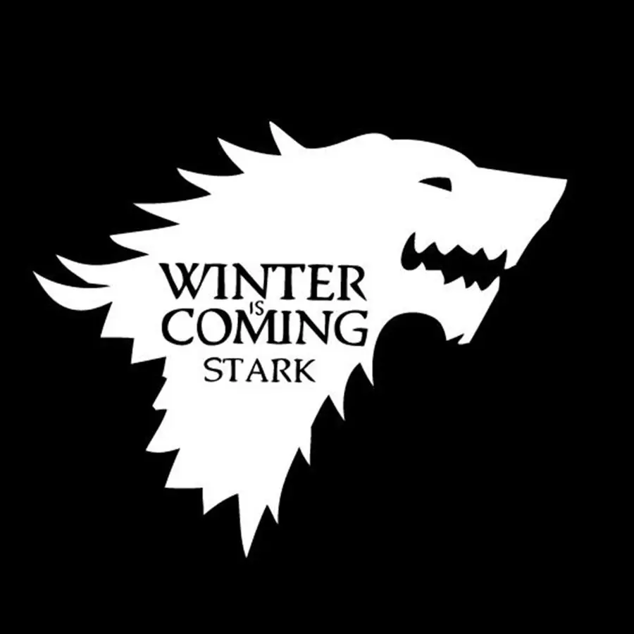 Белый Stark виниловые наклейки на автомобиль Игра престолов наклейка для ноутбука портативные наклейки automobie T180624 - Цвет: Белый