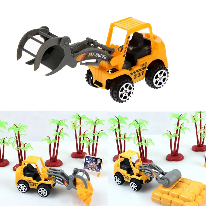 Модель мини-экскаватора 6 шт./лот игрушечный автомобиль комплект автомобиля