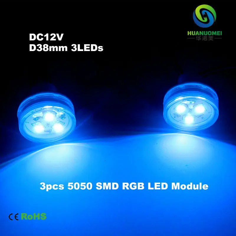Smd5050 умный rgb 12 В полноцветный Адресный Водонепроницаемый 38 мм 3 светодиоды