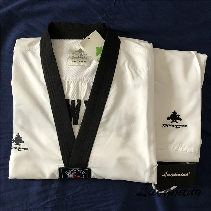 Breathable Pine tree SANG MOO SA taekwondo doboks Original good quality light Taekwondo uniforms for summer use size 160cm-210cm