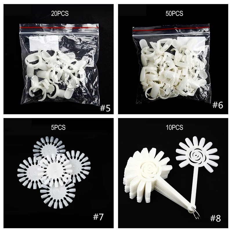 ROSALIND круглые накладные ногти цветные карты прозрачный белый пряжка кольцо