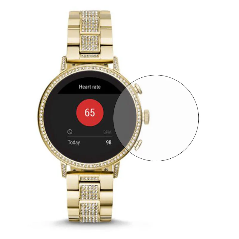 Прозрачная защитная пленка для часов Fossil Q Venture HR Gen 4 Generation, Защитная пленка для экрана из закаленного стекла