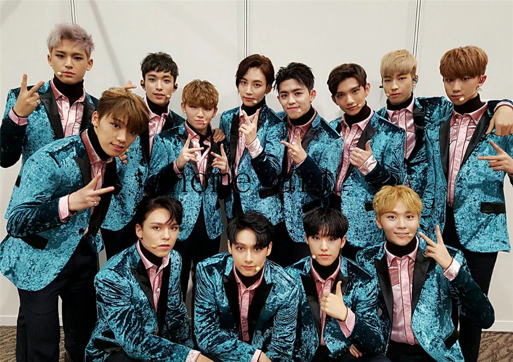 Черный Корейская группа seventeen плакат ясное изображение наклейки на стену украшение дома хорошее качество печать белая бумага с покрытием домашний арт бренд - Цвет: Черный