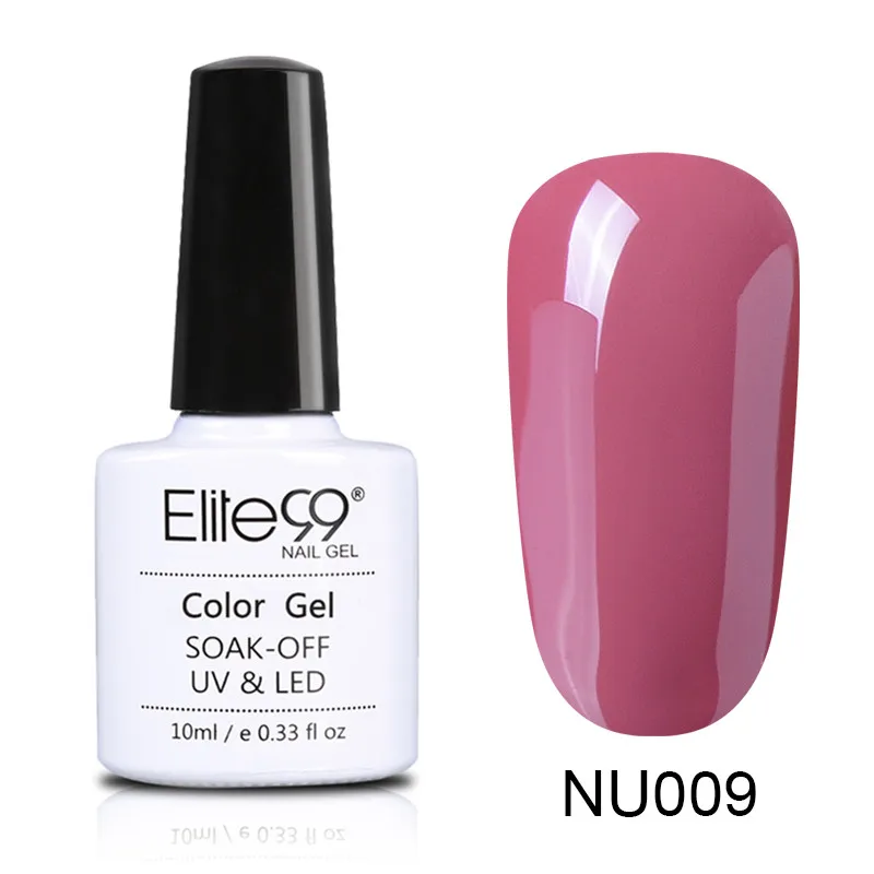 NU009 Elite99, 10 мл, Гель-лак телесного цвета, замачиваемый, карамельный цвет, эмаль, Гель-лак для дизайна ногтей, маникюр, УФ-гель для ногтей, лак - Цвет: NU009