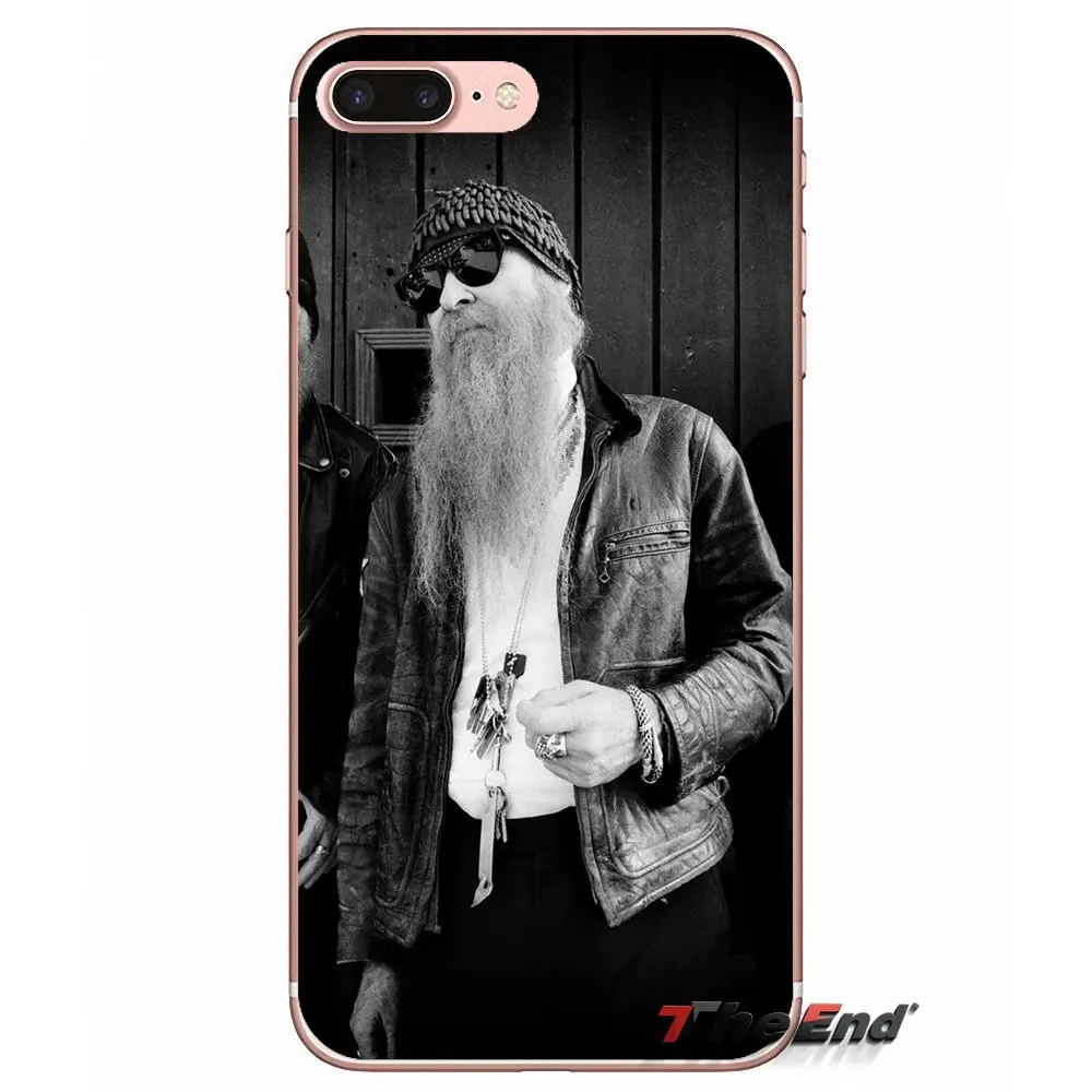 Прозрачный мягкий чехол для Apple iPhone X 4 4S 5 5S SE 5C 6 6S 7 8 Plus 6sPlus 6Plus 7plus 8plus ZZ Top Rock