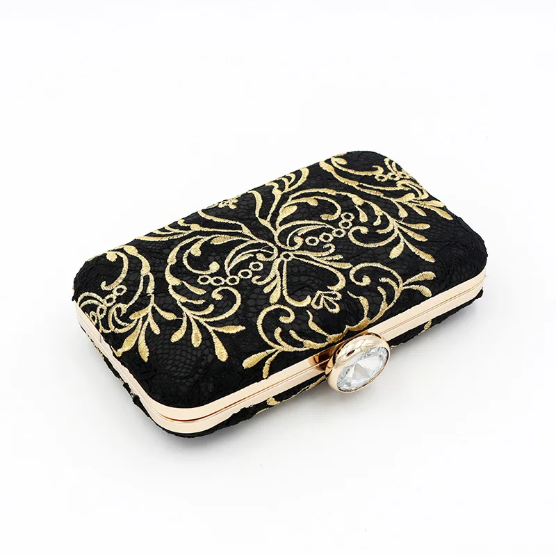 Женский Золотой вышитый клатч Ansloth вечерние мини сумки стразы клатчи на каждый