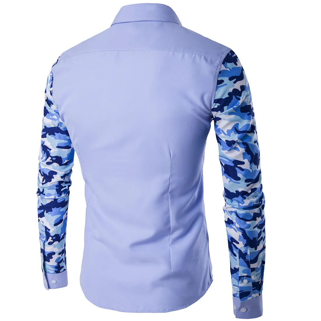 Men Shirt New Patchwork Casual Shirts Turn-down Collar 2017 Camouflage Slim Long Sleeved Chemise Homme XD009 | Мужская одежда