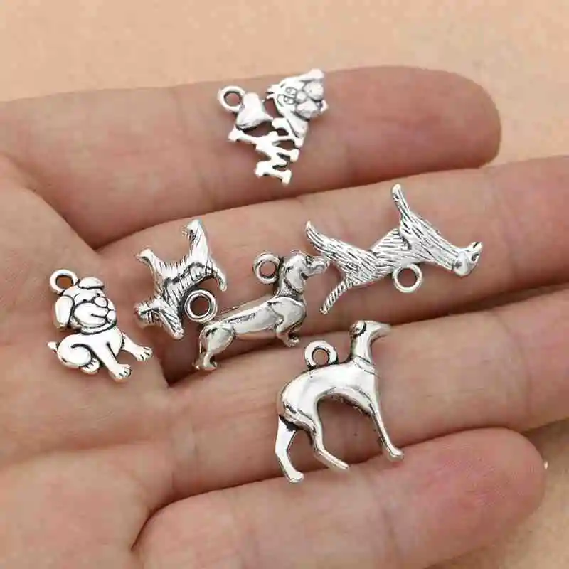 Подвески для изготовления ювелирных изделий тибетские посеребренные талисманы