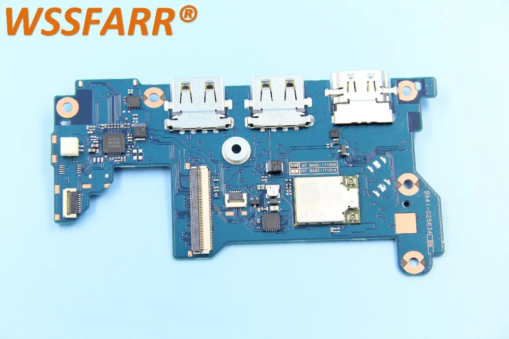 Оригинал для Samsung NP900X5N 900X5N NP900X5T 900X5T POWER BOTTON USB LAN Board BA41 02563A 100%