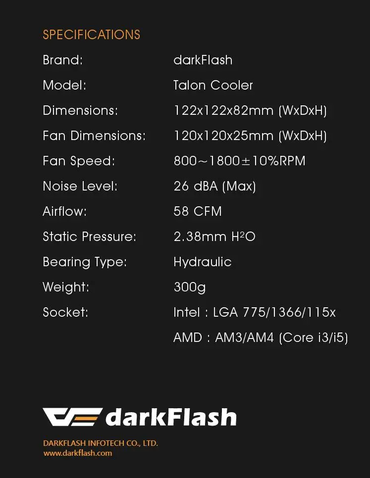 DarkFlash Aigo чехол для компьютера кулер для процессора радиатор 4 медные трубки кулер для процессора вентилятор охлаждения для Intel AM2/AM3/AM4