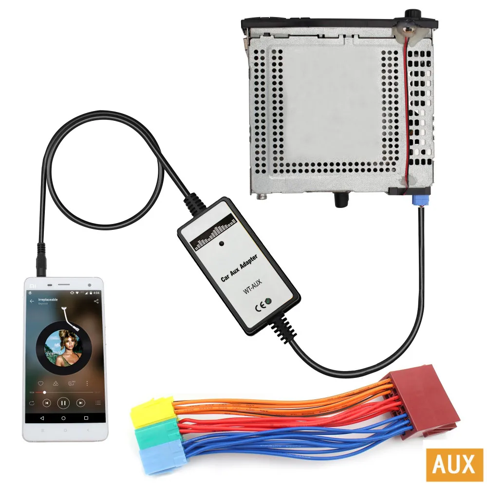 Автомобильный CD MP3 плеер 3 5 мм вспомогательный Интерфейс авто кабель AUX адаптер