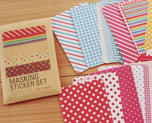 Basic 27 шт./упак. Маскировочная наклейка набор с пакет крафт-бумаги многофункциональная DIY бумажная наклейка s Подарочная этикетка - Цвет: Basic