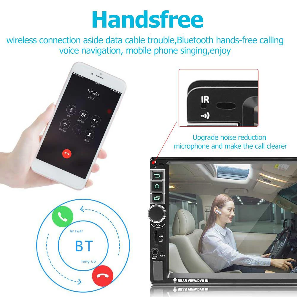 Vehemo RDS FM AM 2Din автомобильный MP5 плеер Автомобильный гибкий Смарт заднего вида wifi|MP4