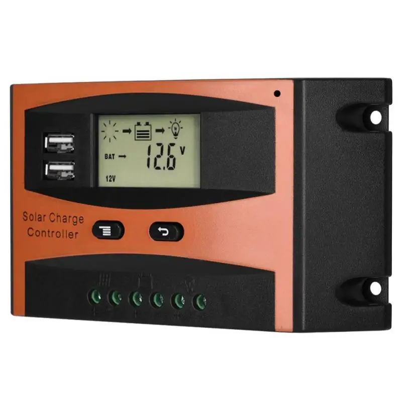 Умный ШИМ контроллер заряда солнечной панели с двойным USB ЖК дисплеем 30А/20А 50 В IP32