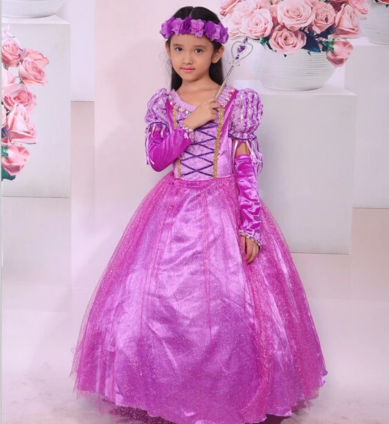 Фиолетовое платье Софии для маленьких девочек Детские платья принцессы детский