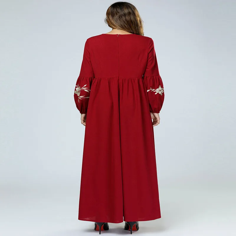 Женское кимоно с длинным рукавом Abaya повседневное платье макси в мусульманском