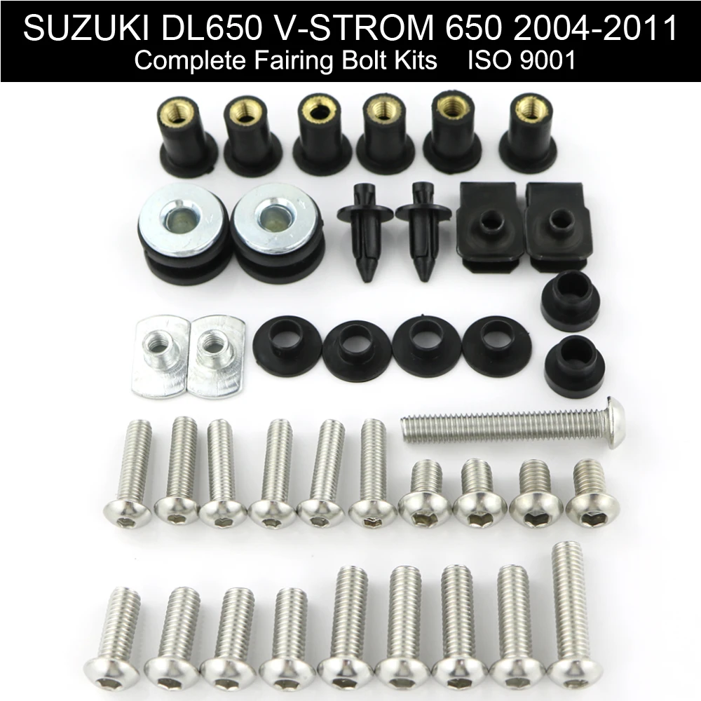 Фото Винты для Мотоцикла Suzuki DL650 V-дополнительный 650 2004-2011 Полный Комплект болтов обтекателя скоростная гайка Обтекатели зажимы из нержавеющей стали №1