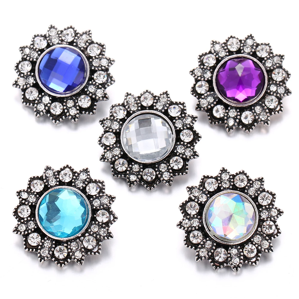 Оптовая продажа 10 шт./лот смешанные металлические 18 мм кнопки ювелирные изделия