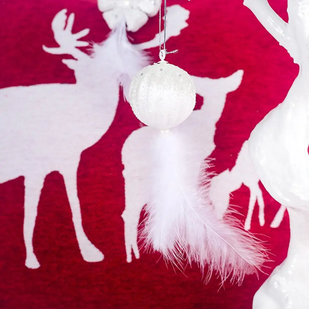 4 шт. белый пенопластовые перья Рождественская елка украшение кулон Ins Wind DIY