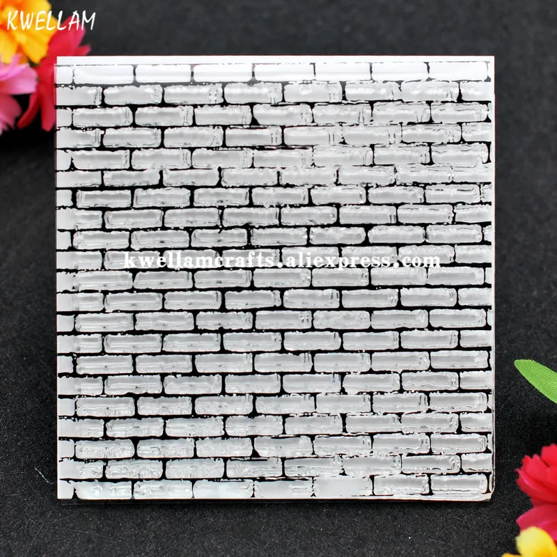 Фотообои с рисунком кирпичной стены 10x10 см KW7122207|clear stamps|rubber stamptransparent stamp |