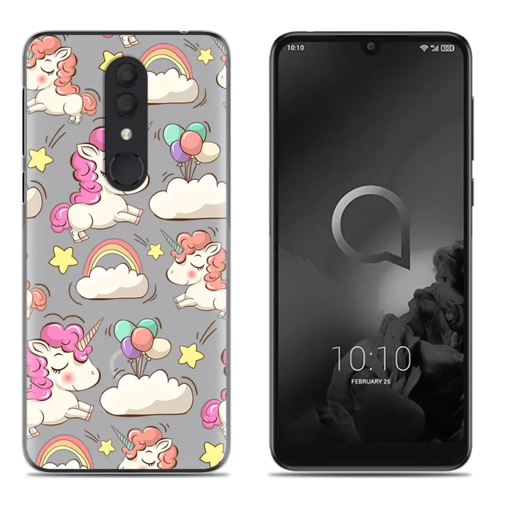 4 Ударопрочный чехол для телефона для Alcatel 3()/5053 цветной Мягкий силиконовый чехол из ТПУ с рисунком - Цвет: 4