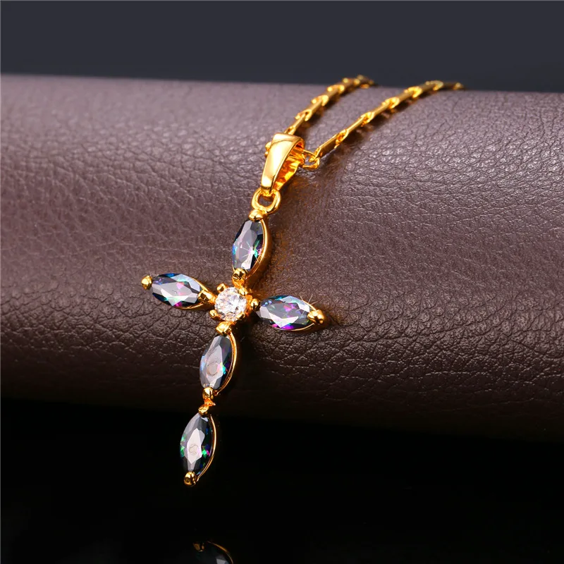 Роскошное ожерелье с кристаллами из кубического циркония христианские