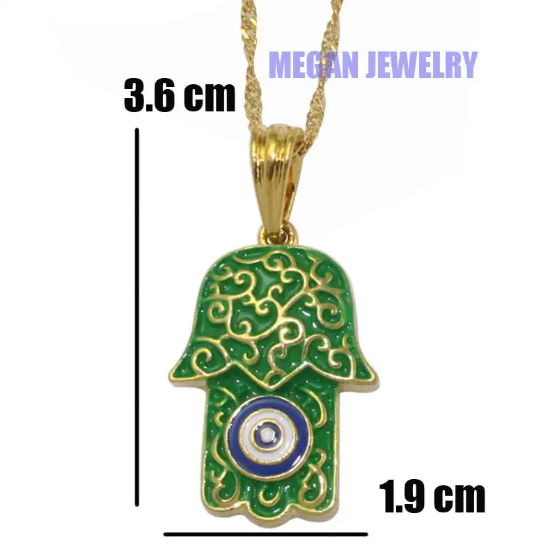 Подвеска и ожерелье Hamsa с ручкой Фатимы Турецкий Дурной глаз Ислам Мусульманские