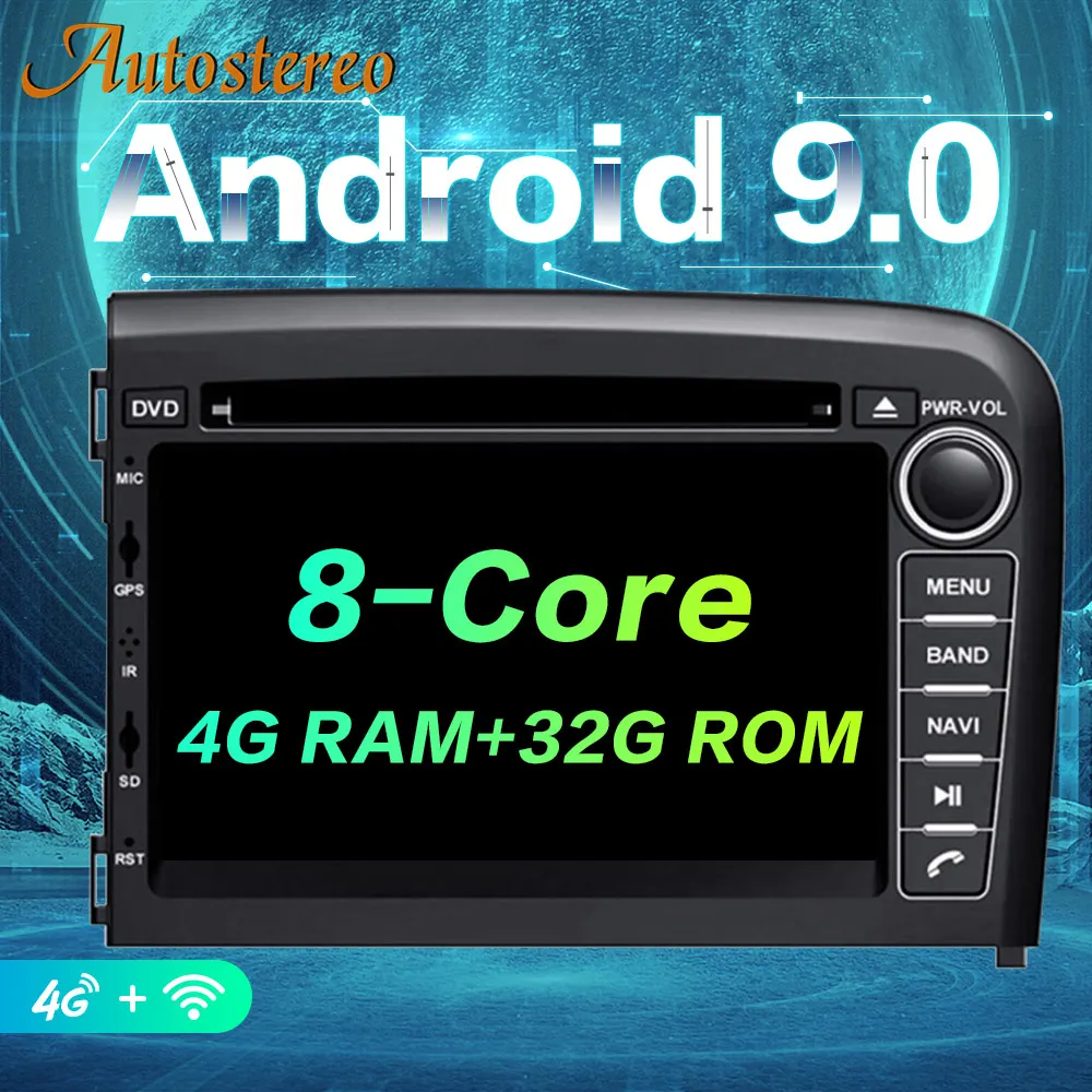 Android 9 Car GPS navigation DVD CD Player autostereo For VOLVO S80 1999-2005 auto 2 din radio tape recorder head unit 4GB RAM
