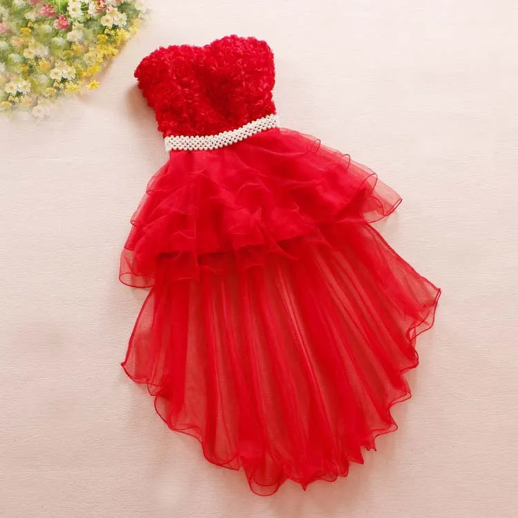 Новинка 2016 года Летнее платье с жемчугом для молодых девушек Милое кружевное