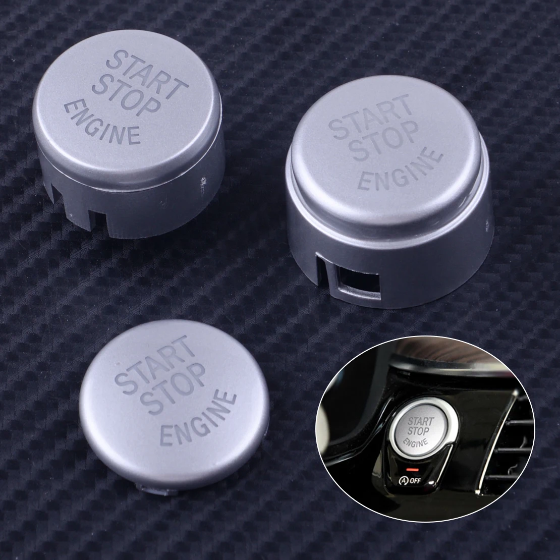 Серебряная кнопка Зажигания пускового механизма для BMW E60 E70 E71 E72 E83 E84 E90 E91 F10 F20 F21 F22