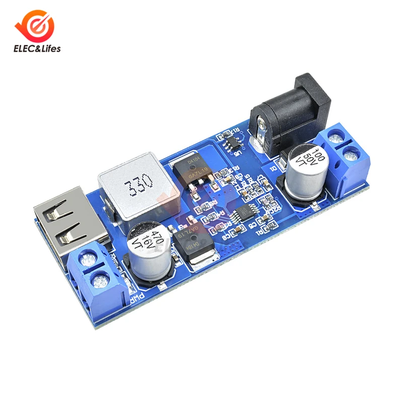 DC-DC 12 В/24 В до 5 В 5A USB понижающий модуль питания понижающий преобразователь Регулируемый регулятор напряжения 24 в 12 В 5 в замена LM2596